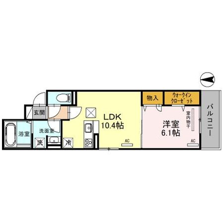 御崎公園駅 徒歩2分 1階の物件間取画像